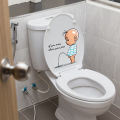 Zishfas Toilet Decal Adorable Kid Pee Bathroom Sticker. 