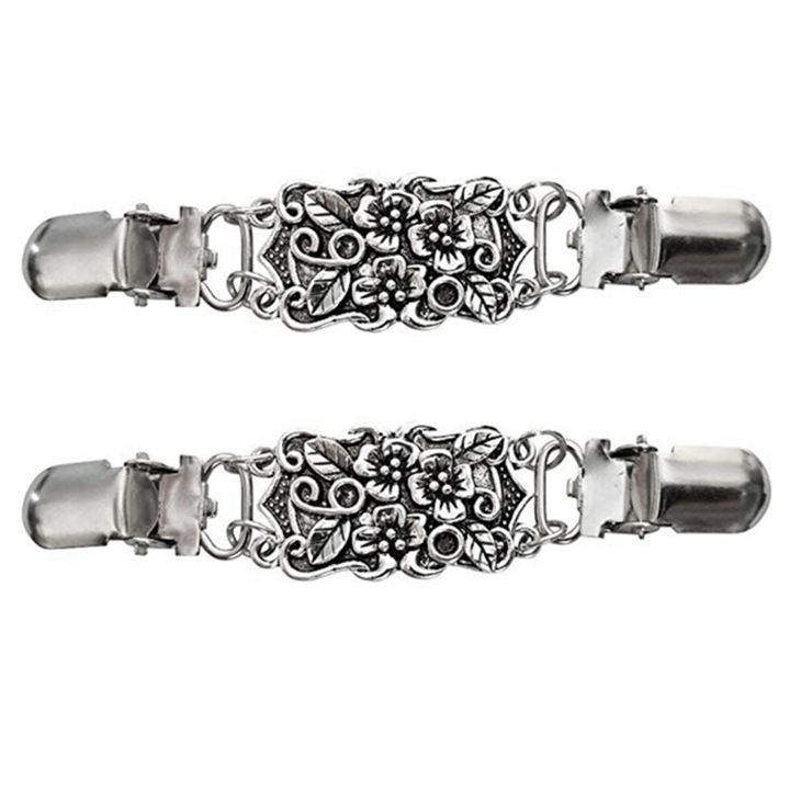 fasdaga 2X Retro Cardigan Clip Sweater Clip Women Filigree Cinch for Back of Dresses Shawl Clip