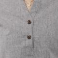 Creative Touch Grey Front Buttoned Premium Quality Cotton Kurta Shirt For Women WTP4796. 