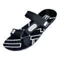 Titex Black Color Simple Pattern Printed Design Slides For Men 13-5801. 