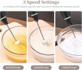 Rechargeable Milk Frother Handheld Foam Maker With Stainless Whisk For Cappuccino, Latte, Bulletproof Coffee, Keto Diet, Protein Powder. 