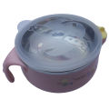 304 Stainless Steel Hot Water Injectable Bowl with Handles & Spoon Safe Feeding Set for Baby & Toddlers. 
