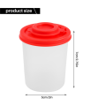 16PCS Salt and Pepper Shakers Moisture Proof Salt Shaker with Red Covers Lids Plastic Airtight Spice Jar Dispenser. 