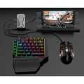4 IN 1 Mobile Gaming Combo - Single Handed Bluetooth Keyboard Mouse. 
