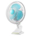 Mini Clip Electric Fan- Blue/White. 