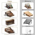 Cologne Stand,Wooden Tiered Riser Display Stands, 2 Set Stackable Perfume Organizer Dessert Cupcake Stand. 
