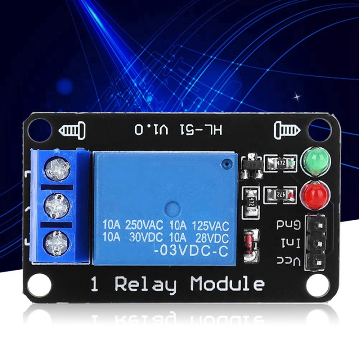 1-Way Relay Driver Module with LED Indicator Microcontroller Compatible ...
