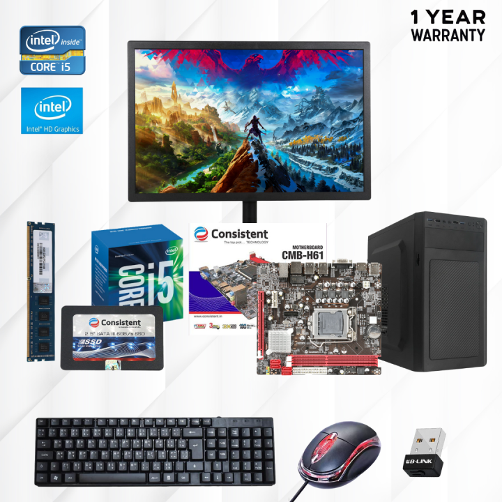 Budget Desktop Set with Intel Core i5 3rd Generation, 8GB Ram, 256GB ...