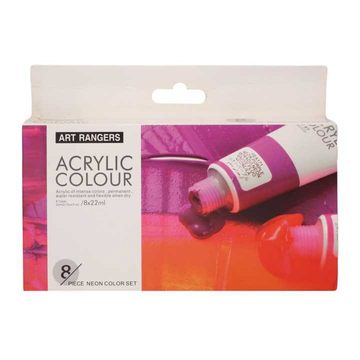 Art Rangers Acrylic Color 8*22Ml (Neon Color Set )