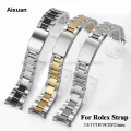 Aixuan 13mm 17mm 18mm 19mm 20mm 21mm Stainless Steel Strap for Rolex Water Luxury Ghost Strap Replacement Watch Bracelet Men Sport Wrist Band. 