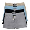 Pack Of 4 Men Ultra-Soft Ice Silk Stretch Solid Briefs Boxer Briefs Underwear (Color May Vary). 