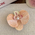 Spunky Add-ons 1PC Pearl Flower Hair Clip Cute Cloth Butterfly Orchid Orchid Flower Hairpin Side Clip. 