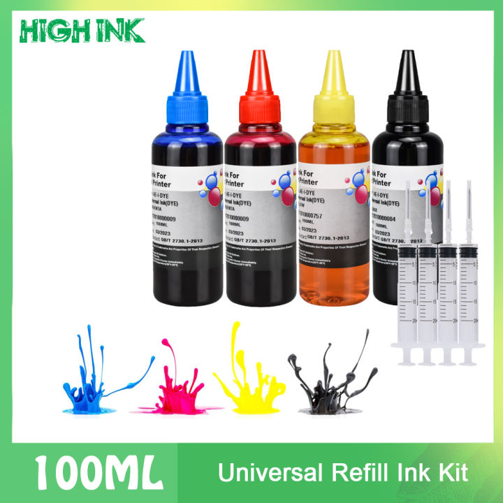 Color Printer Ink Set Printer Ink for Canon For Epson For HP For Brother Ink Refill Kit 100ml ...