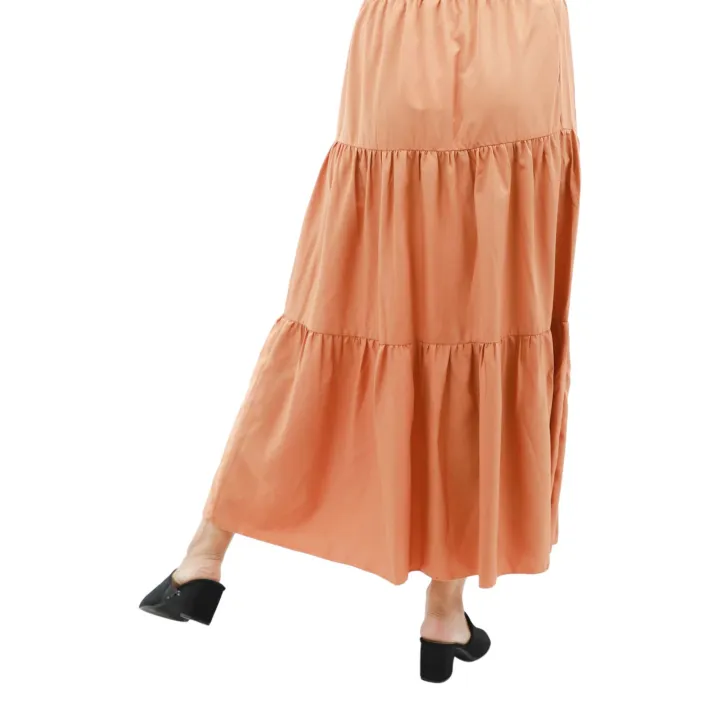 Brown%20Cotton%20Plain%20Long%20Skirt%20For%20Women%20-%20Image%205