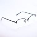 ZOO Shades Cat Eye Half Rim Black Metal Frame Glass For Women. 