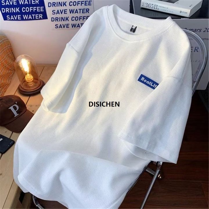 DISICHEN%20Fashion%20Waffle%20T-shirts%20For%20Men%20Basic%20Tee%20Casual%20T%20shirt%20Oversized%20Tops%202023%20Quality%20Unisex%20Short%20Tshirts%20Tees%20Men%20Clothing%20Luxury%20-%20Image%206