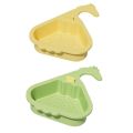 2pcs Durable Punch-free Sink Drain Basket Creative Triangular Multi-functional Pool Detachable Quickly Drain Plastic Water Filter Rack Food Peel. 