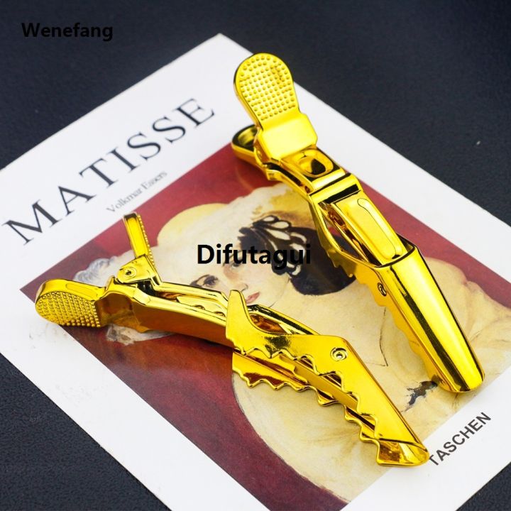Difutagui%20Wenefang%20Professional%20Alligator%20Clip%20for%20Salon%20Hairdressing%20Hair%20Clips%20Fashion%20Styling%20Luxury%20Tools%20Accessories%20Golden%20Hair%20Cutting%20Sectioning%20Clips%20-%20Image%203