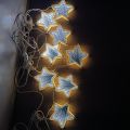 LED Star Infinity Mirror Decorative Hanging Light -Set of 8 Stars. 