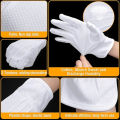 Formal dress guard costume for, gloves cotton gloves work men and women white 5/2 pair of anti-slip gloves jewelry check. 