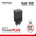 Fantech Charger Cwg301 2Xpd + Qc 65W Black. 