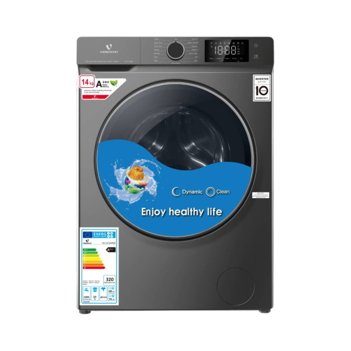 Videocon 14 Kg Washer 10Kg Dryer Front Loading Fully Automatic Washing Machine With BLDC Inverter Motor (VD-14/10WMi)