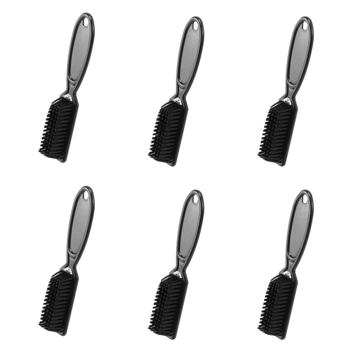 6X Fade Brush Comb Scissors Cleaning Brush Barber Shop Skin Fade Vintage Oil Shape Carving Cleaning Brush