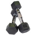 Rubber Hex 2.5Kg Dumbbell Set 2 Piece | Rubber Coated Dumbbell With Chrome Casted Handle - 2.5Kg - 1 Pair. 