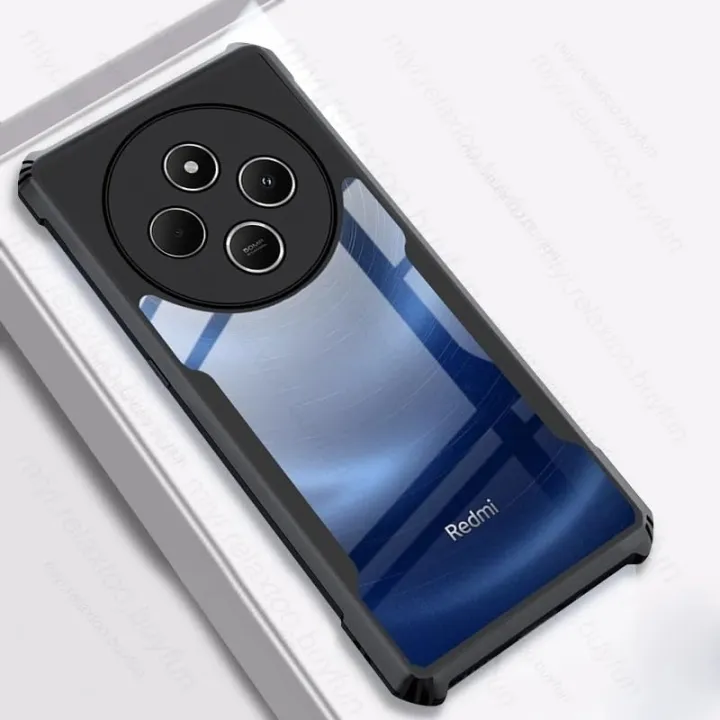 Redmi%2014C%20Transparent%20Back%20Cover%20with%20Black%20Border%20and%204%20Corner%20Airbag%20Protection%20-%20Image%202