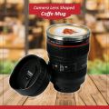 Classic Camera Lens Shaped Coffee Mug with Lid, Steel Insulated | Gifting idea| DSLR Camera Lens Shaped Travel Thermos Cup 400 Ml, Black. 