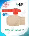 CPVC Ball Valve (1 inch, 25mm). 