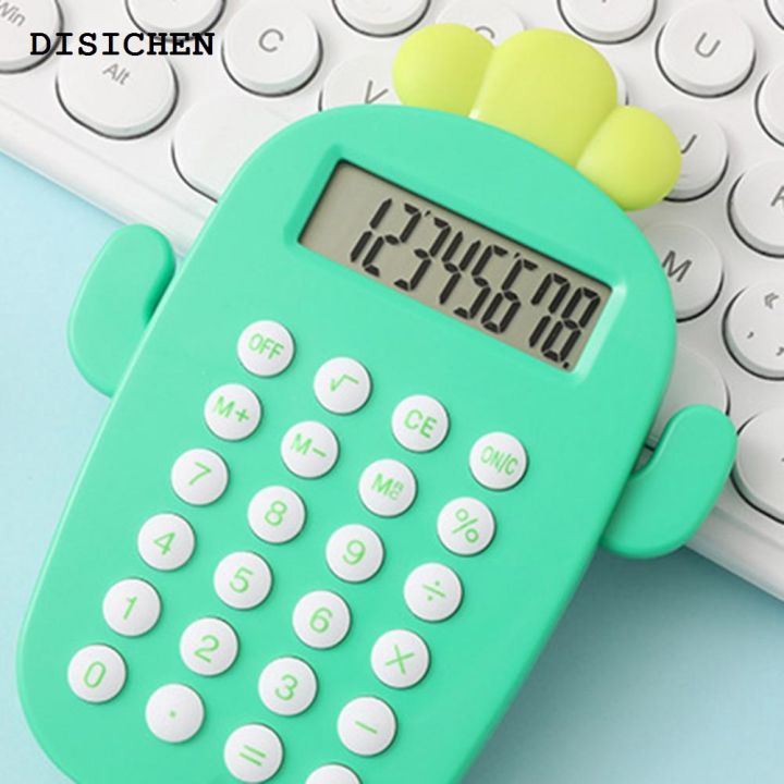 DISICHEN%20Fashion%20Pocket%20Calculator%20Cactus%20Calculator%20Cute%20Cactus%20Desktop%20Calculator%20with%20Battery%20Operated%208%20Digits%20Lcd%20Display%20Portable%20Student%20-%20Image%203