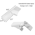 RV Gutter Spouts, RV Rain Gutter Downspout with Extensions, Rain Gutter Dwonspout Diverter 2 Right&2 Left Gutters Accessories Black. 