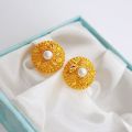 Gold Plated Moti Earring Top For Girls And Women. 