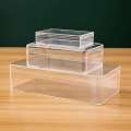 Durable Multi Size Storage Box High Transparency Acrylic Food Gift Packaging with Cover Plastic Container Home. 