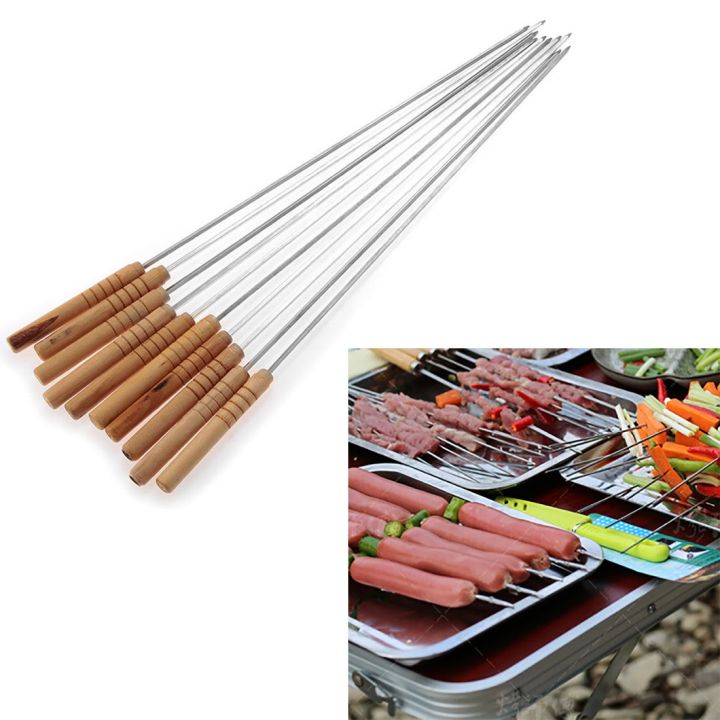 BBQ Skewers w/ Wood Handle - (12 PCS)