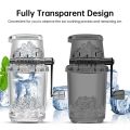 Hand Ice Crusher Machine for Home Use with Stainless Steel Blades and Suction Base Manual Hand Crank Ice Breaker BPA Free Transparent Portable Ice Crusher for Creating Drinks Ice Platters Cocktail. 
