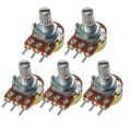 Potentiometer 1K/5K/10K/100K (5 Pcs). 
