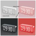 Electronic Clocks Large LED Screen LED Mirror Screen Alarm Clock Digital Display Portable Digital Clock Smart Dual Alarm Wireless Charging Clock Gift. 