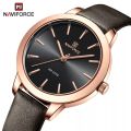 NaviForce NF5024 Simplicity Casual Numeric Leather Strap Quartz Watch For Women. 