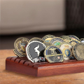 (GGBR) Coin Display Rack Coin Collecting Rack Wooden Coin Collecting Rack for Desk. 