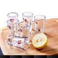 Yujing Glass Heavy Base Curved Shot Glass/ Tequila, Vodka Shot Glass/ Set of 6. 