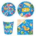 Tropical Disposable Tableware Set Plates Cups Napkins Hawaiian Birthday Supplies Summer Pool Aloha Luau Party Decor. 