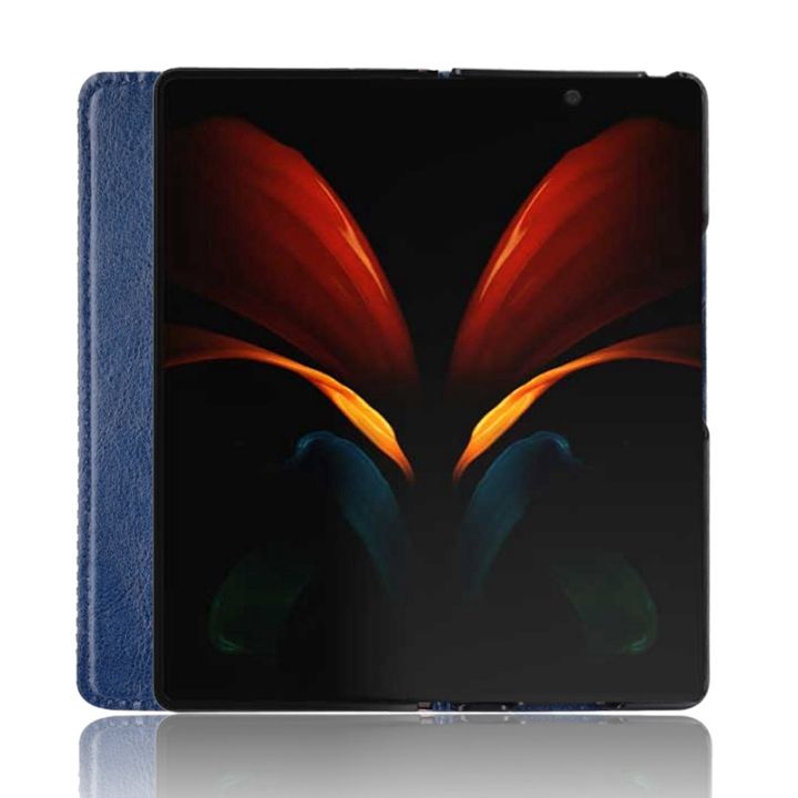2Pcs%20for%20Samsung%20Galaxy%20Z%20Fold2%205G%20Phone%20Case%20for%20Galaxy%20Z%20Fold%202%20Protective%20Case%20Without%20Buckle%20Flip%20Case,Blue%20&%20Brown%20-%20Image%208