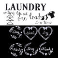 Apartment Art Washing Machine Symbol Home Decor Ornaments Washer Dryer Sign Quotes Laundry Room Decal Wall Sticker. 