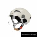 AXK Helmet 307A Short Transparent Visor Half Helmet Multi Color Pattern for Men and Women with Highlight LED Bles Online. 