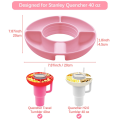 1 Piece Snack Bowl for 40Oz Cup with Handle Reusable Snack Tray Pink Silica Gel for Snack Tray. 