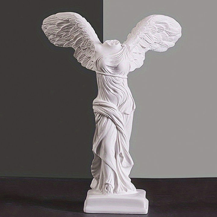 Greek Goddess Of Victory Character Statue Angel Wing Art Figurine Decoration Home Office Decor Resin Sculpture Ornament Fayshow