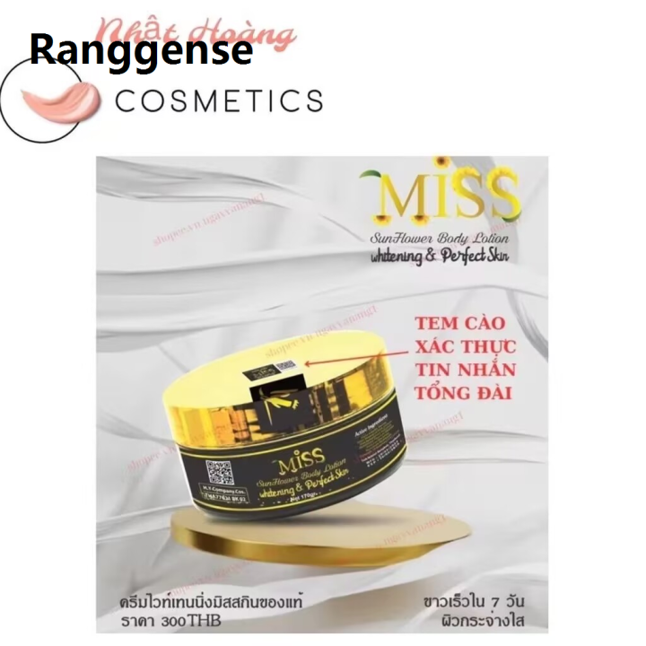 Ranggense Portable Kem Body miss thai lan 400g hu to Ri Dau Vang Cao Cap 170g Chong nang