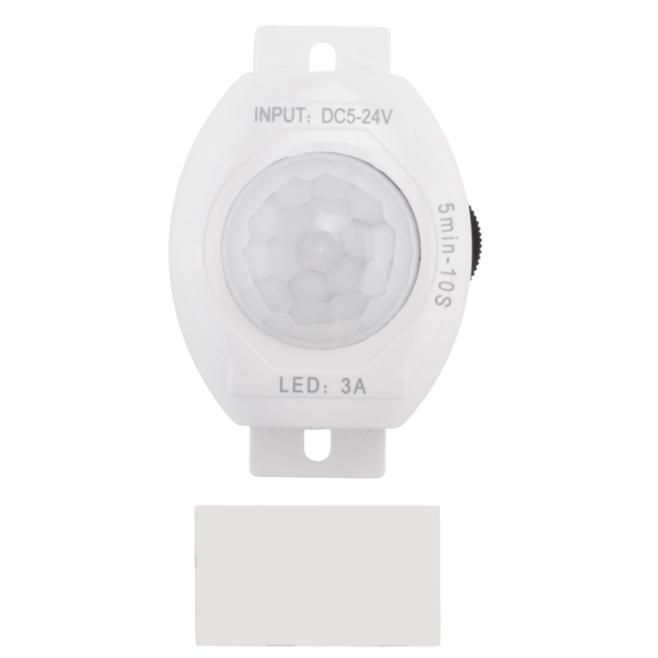 fasdaga%205X%20PIR%20Infrared%20Motion%20Sensor%20Detector%20DC5-24V%20Auto%20on%20Off%20Timer%20Switch%20LED%20Light%20Body%20PIR%20Motion%20Sensor%20Lamp(White)%20-%20Image%203